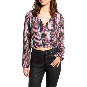 Leith faux wrap top